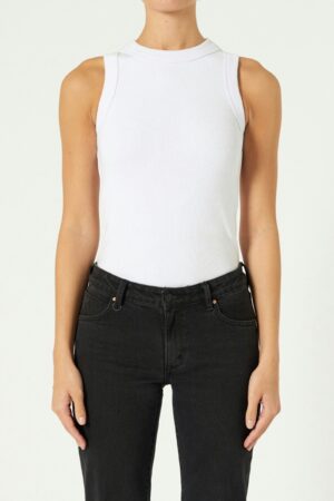 SFKT WHITE SLEEVLESS TOP